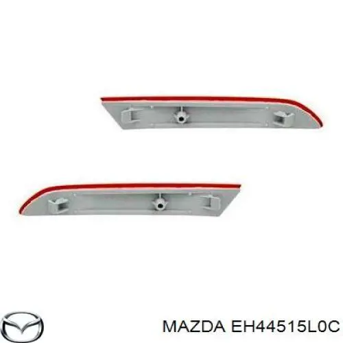  Reflector, parachoques trasero, derecho para Mazda CX-7 ER