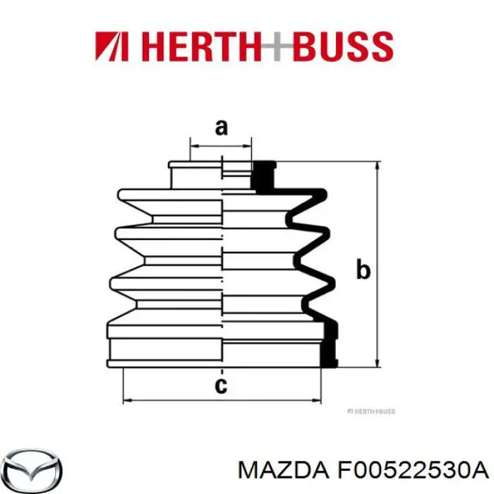 F00522530A Mazda fuelle, árbol de transmisión delantero exterior