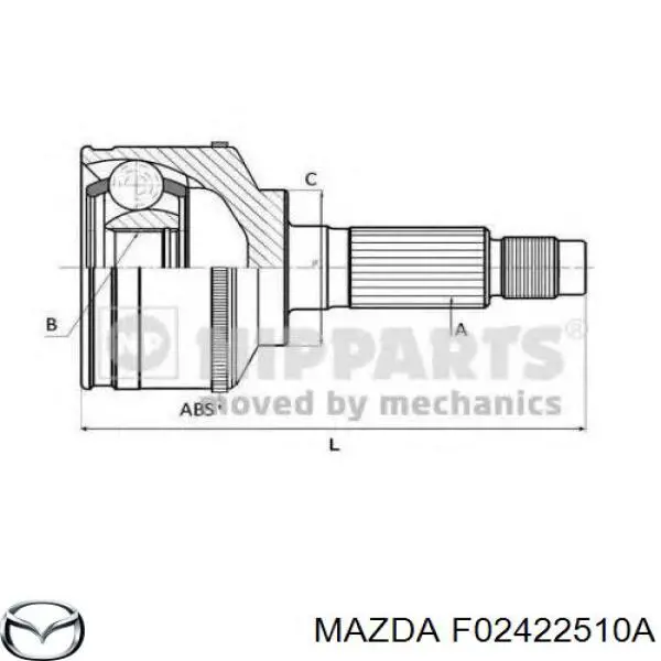 F02422510A Mazda junta homocinética exterior delantera