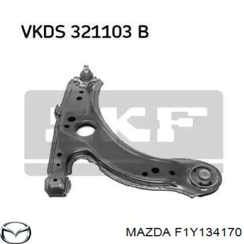 F1Y134170 Mazda barra estabilizadora delantera izquierda