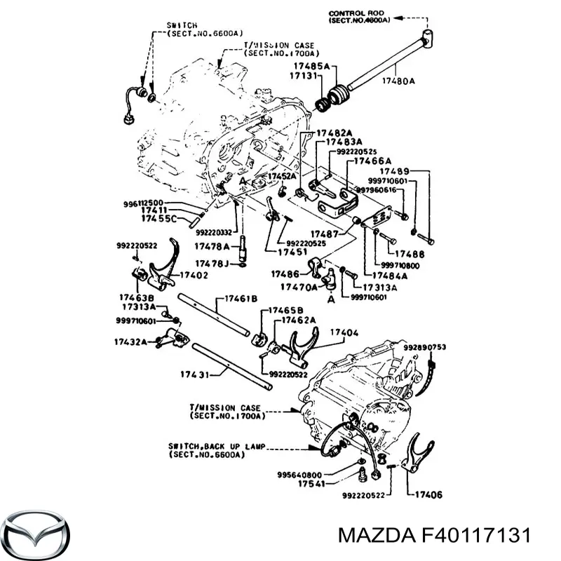  Anillo Reten Palanca selectora, Caja De Cambios para Mazda Demio DW