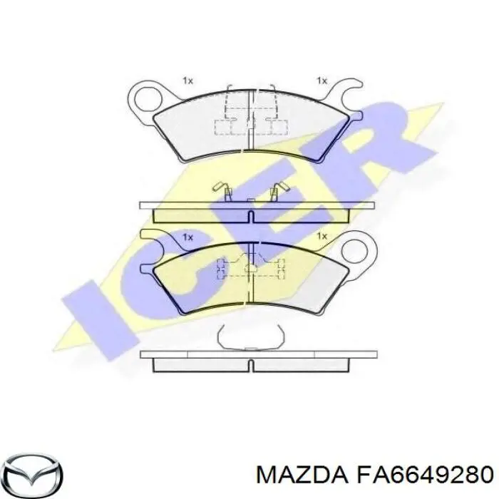 FA6649280 Mazda pastillas de freno delanteras