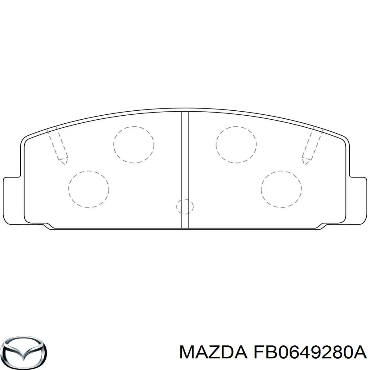 FB0649280A Mazda pastillas de freno traseras