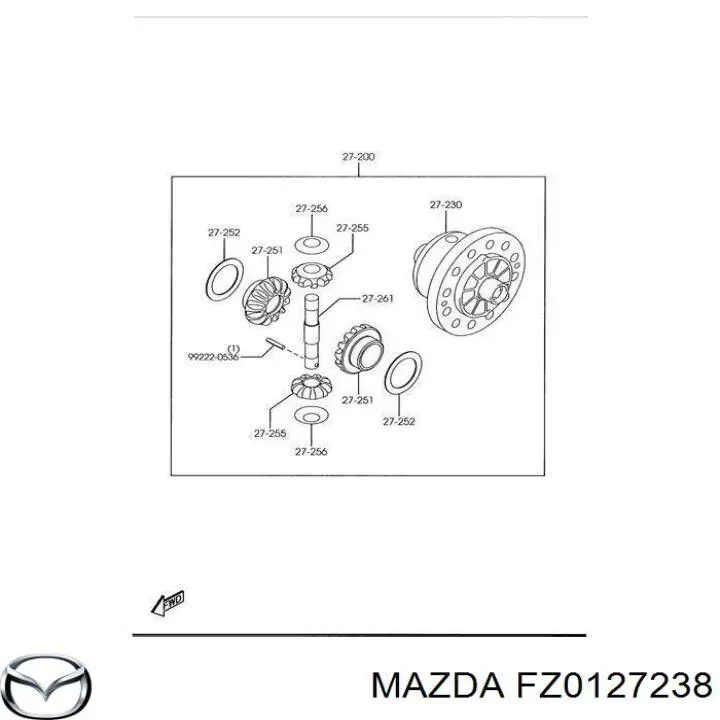  Anillo retén de semieje, eje delantero, derecho para Mazda 3 BM, BN