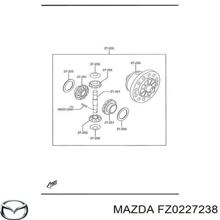  Anillo retén de semieje, eje delantero, izquierdo para Mazda 3 BM, BN