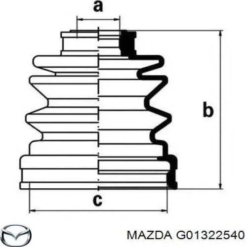 G01322540 Mazda fuelle, árbol de transmisión delantero interior