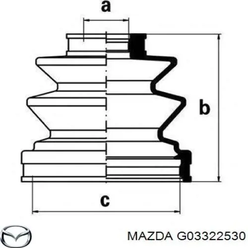 G03322530 Mazda fuelle, árbol de transmisión delantero interior