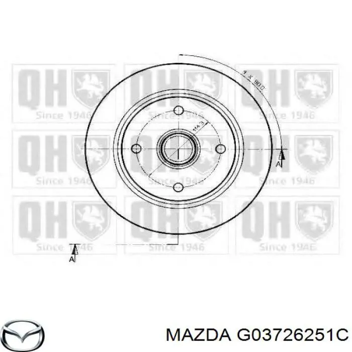 G03726251C Mazda disco de freno trasero