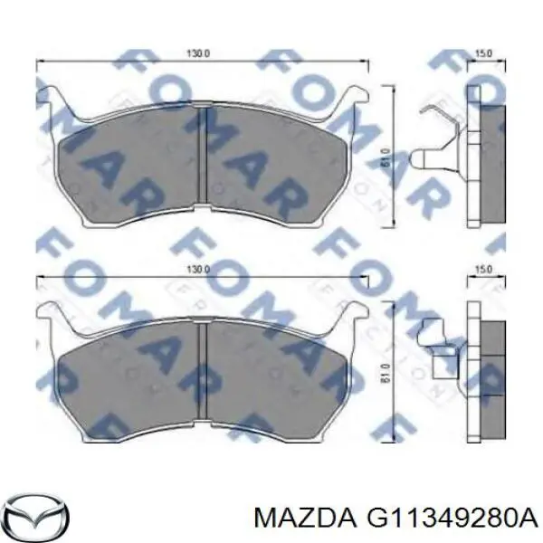 G11349280A Mazda pastillas de freno delanteras