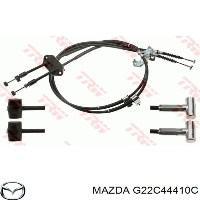 G22C44410C Mazda cable de freno de mano trasero derecho/izquierdo