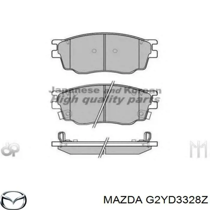 G2YD3328Z Mazda pastillas de freno delanteras