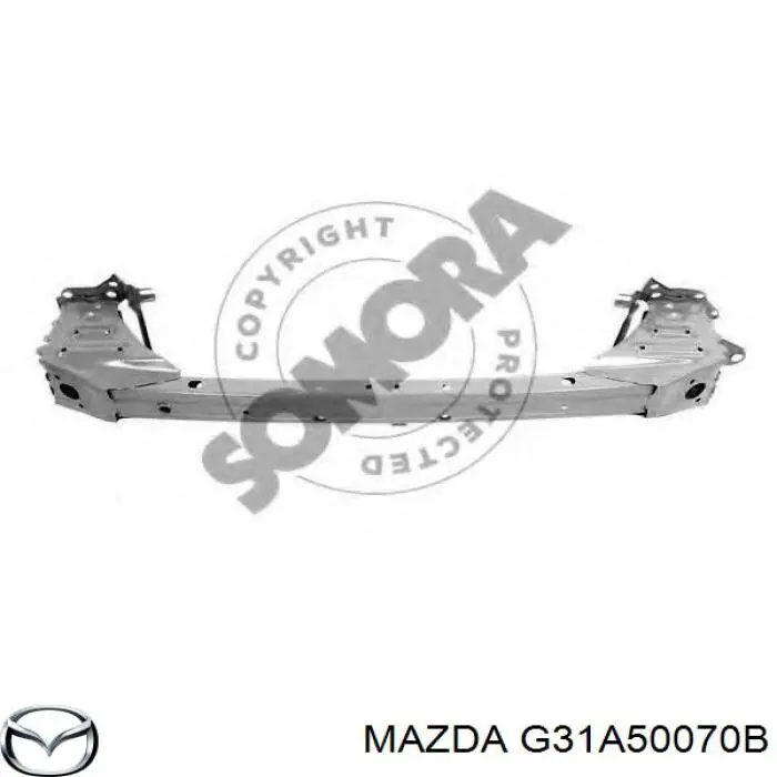 G31A50070B Mazda refuerzo parachoque delantero