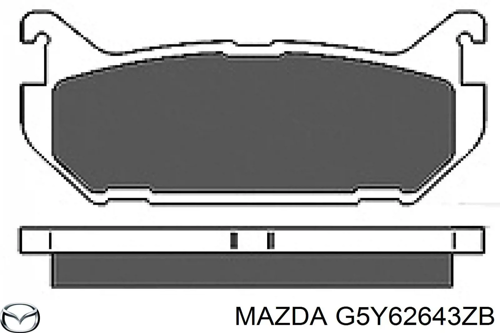 G5Y62643ZB Mazda pastillas de freno delanteras