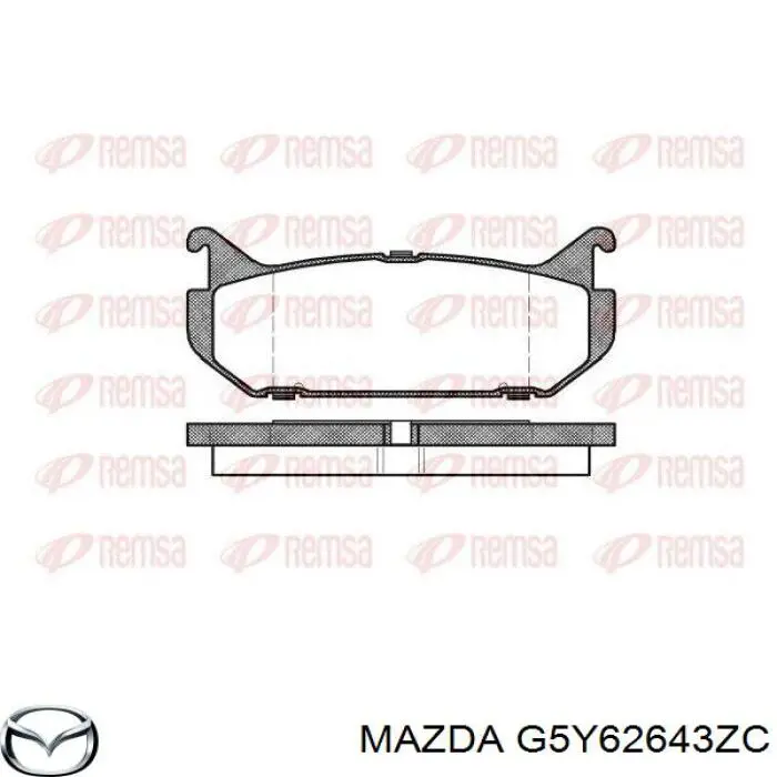 G5Y62643ZC Mazda pastillas de freno delanteras