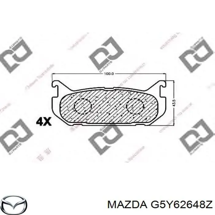 G5Y62648Z Mazda pastillas de freno traseras