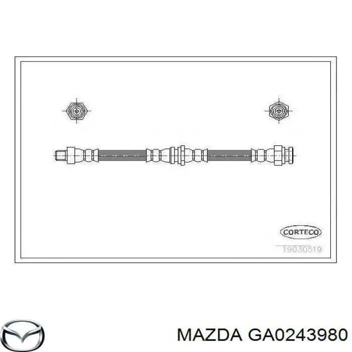 GA0243980 Mazda latiguillo de freno delantero