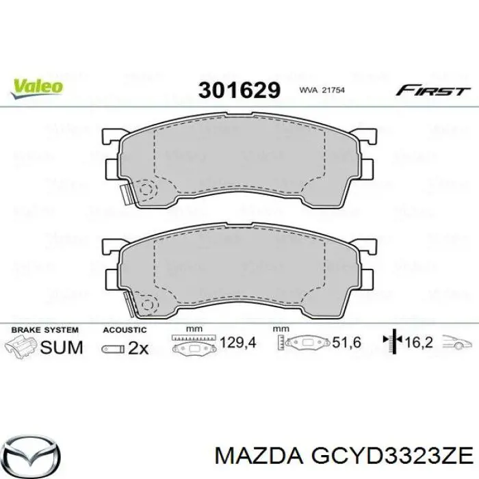 GCYD3323ZE Mazda pastillas de freno delanteras