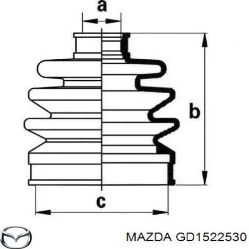 GD1522530 Suzuki fuelle, árbol de transmisión delantero exterior