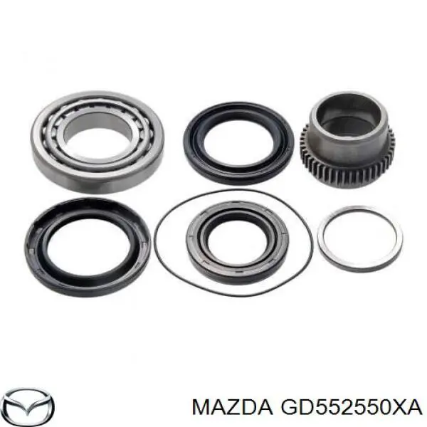 GD552550XA Mazda árbol de transmisión delantero derecho