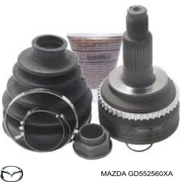 GD552560XA Mazda árbol de transmisión delantero izquierdo