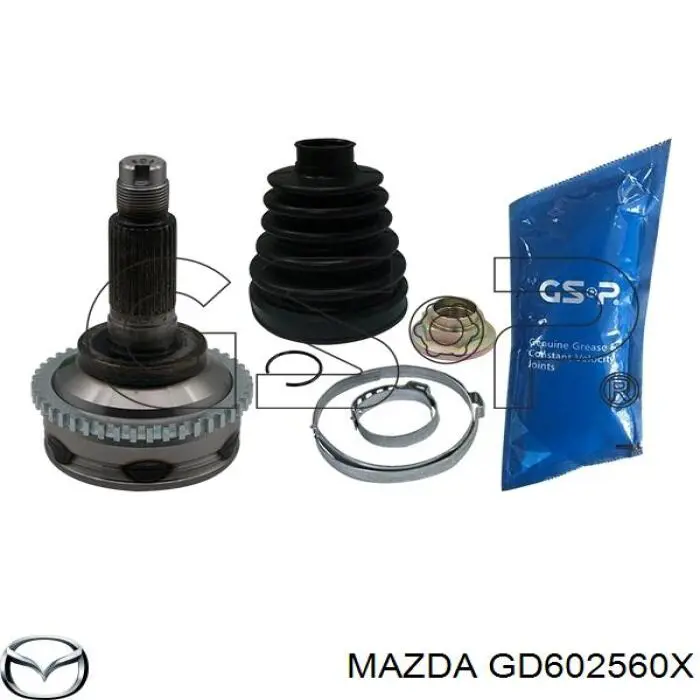 GD602560X Mazda árbol de transmisión delantero izquierdo