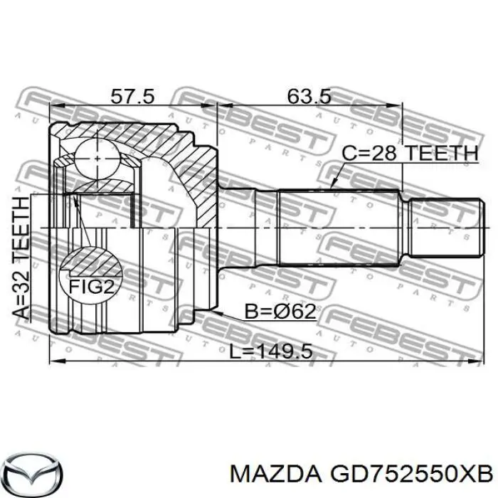 GD752550XB Mazda 