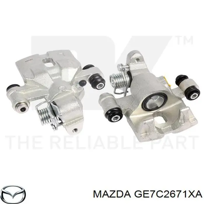 GE7C2671XA Mazda pinza de freno trasera izquierda