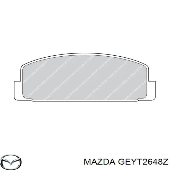 GEYT2648Z Mazda pastillas de freno traseras