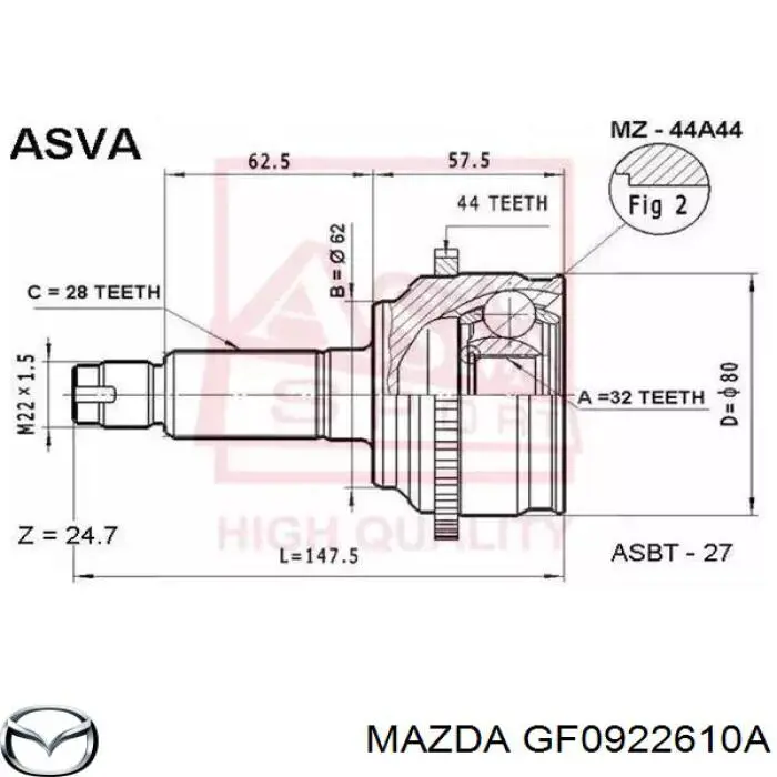 GF0922610 Mazda 