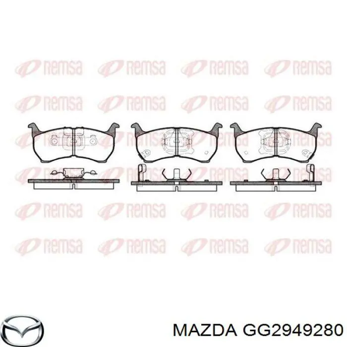 GG2949280 Mazda pastillas de freno delanteras