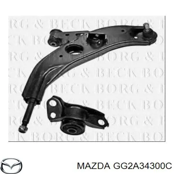 GG2A34300C Mazda barra oscilante, suspensión de ruedas delantera, inferior derecha