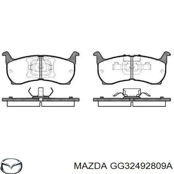 GG32492809A Mazda pastillas de freno delanteras