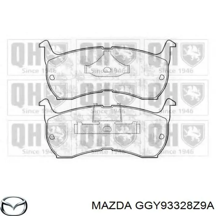 GGY93328Z9A Mazda pastillas de freno delanteras