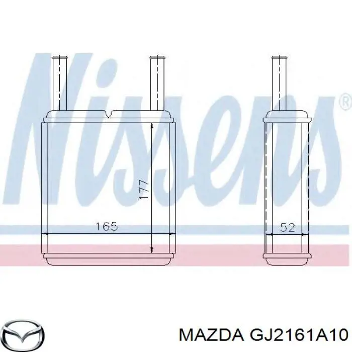 GJ2161A10 Mazda radiador de calefacción