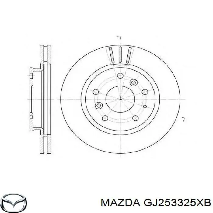 GJ253325XB Mazda freno de disco delantero