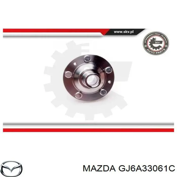 GJ6A33061C Mazda cubo de rueda delantero