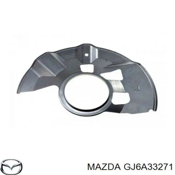 GJ6A33271 Mazda chapa protectora contra salpicaduras, disco de freno delantero izquierdo