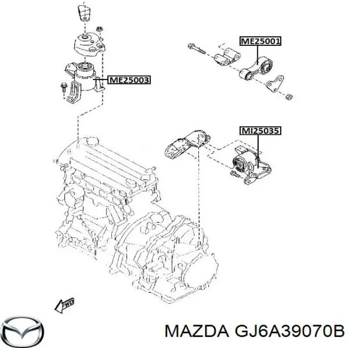 S2245006 Polcar soporte motor izquierdo