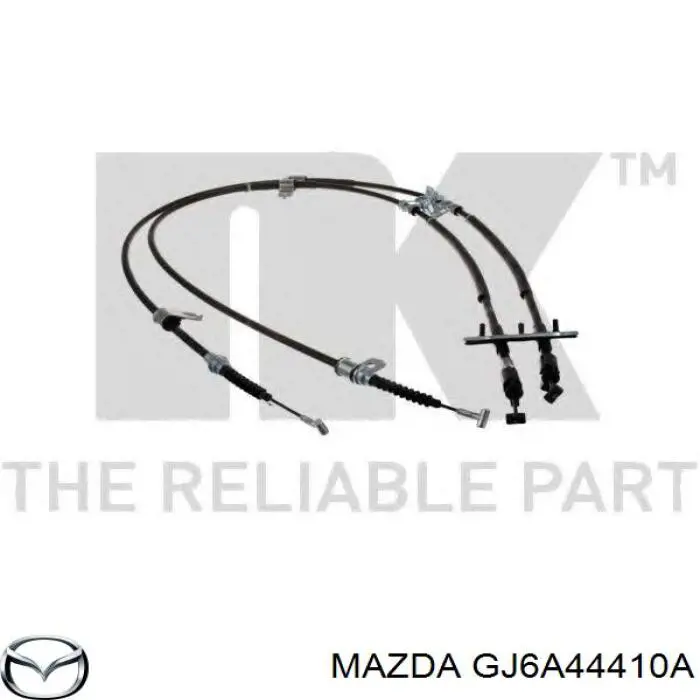 GJ6A44410A Mazda cable de freno de mano trasero derecho/izquierdo