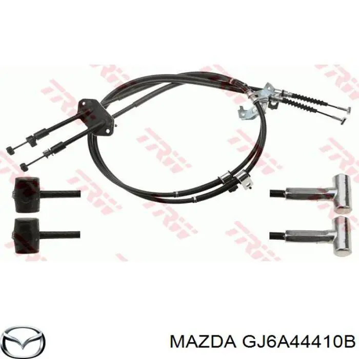 GJ6A44410B Mazda cable de freno de mano trasero derecho/izquierdo