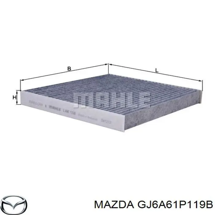 GJ6A61P119B Mazda filtro de habitáculo