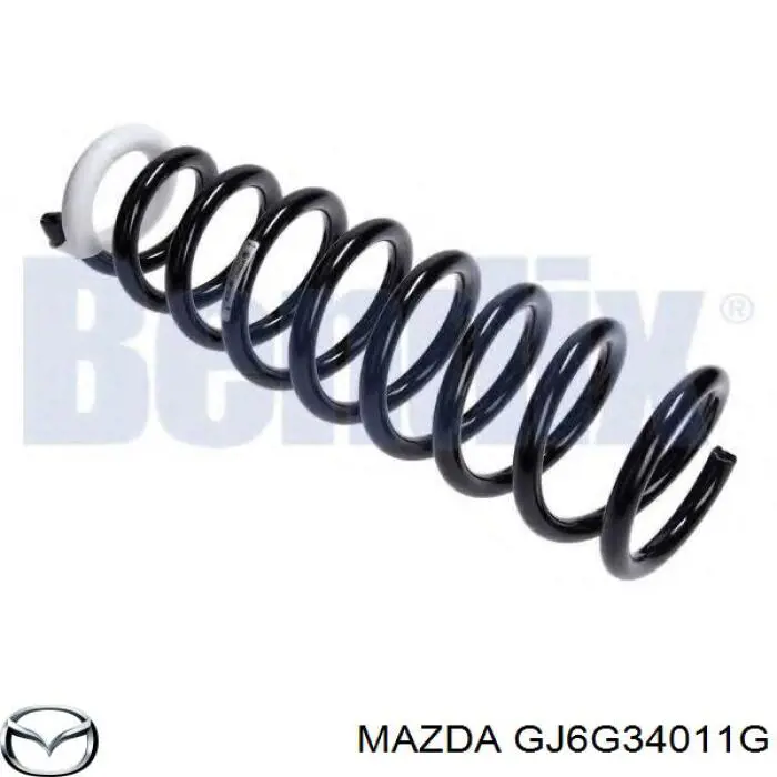 GJ6G34011G Mazda muelle delantero izquierdo