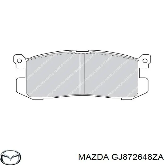 GJ872648ZA Mazda pastillas de freno traseras