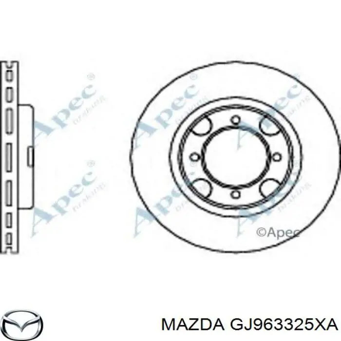 GJ963325XA Mazda freno de disco delantero