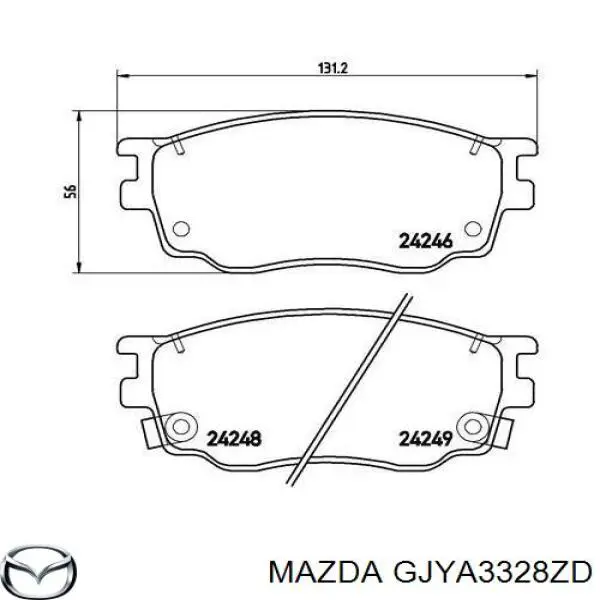 GJYA3328ZD Mazda pastillas de freno delanteras