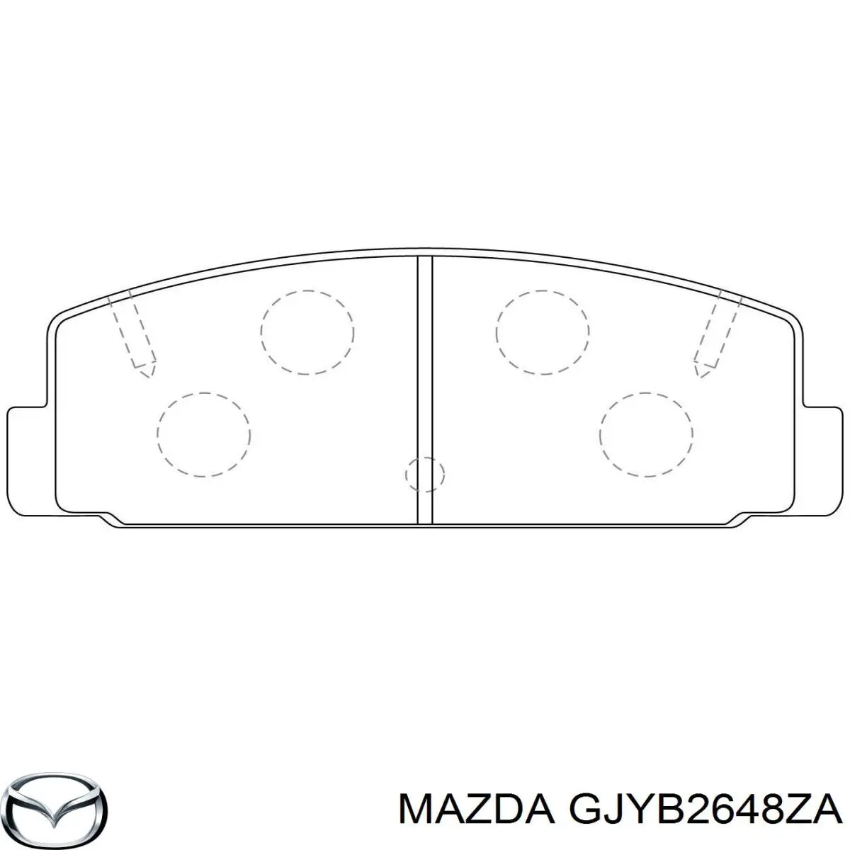 GJYB2648ZA Mazda pastillas de freno traseras