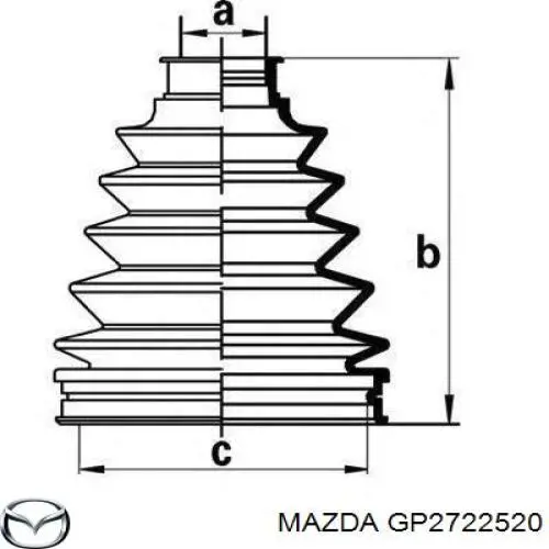 GP2722520 Mazda junta homocinética interior delantera derecha