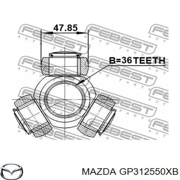 GP312550XB Mazda árbol de transmisión delantero derecho