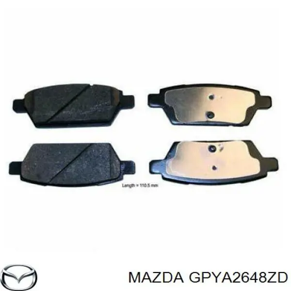 GPYA2648ZD Mazda pastillas de freno traseras