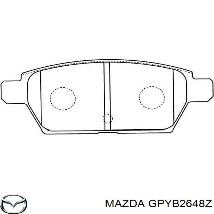 GPYB2648Z Mazda pastillas de freno traseras